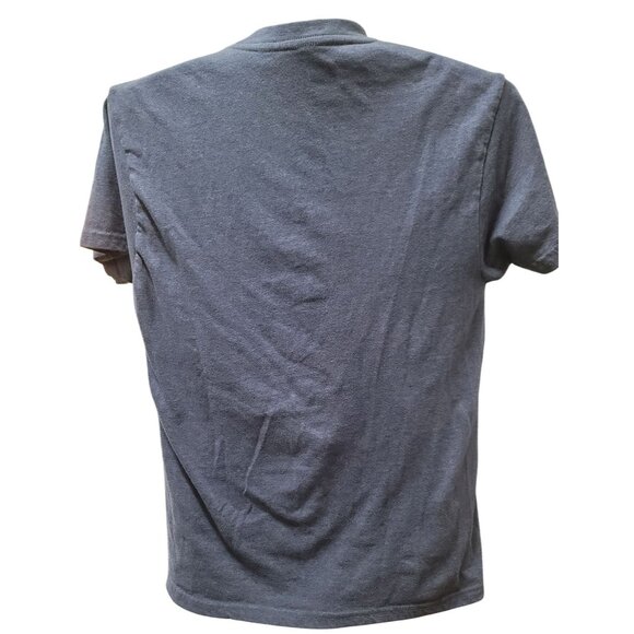 Nirvana Vintage Style Graphic T-Shirt Smiley Logo Print Blue & Yellow Medium - Picture 2 of 7